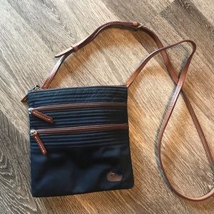 Dooney and Bourke triple zip crossbody (navy)